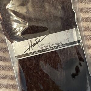 NWOT 7pcs Clip-In Hair Extensions - Brown